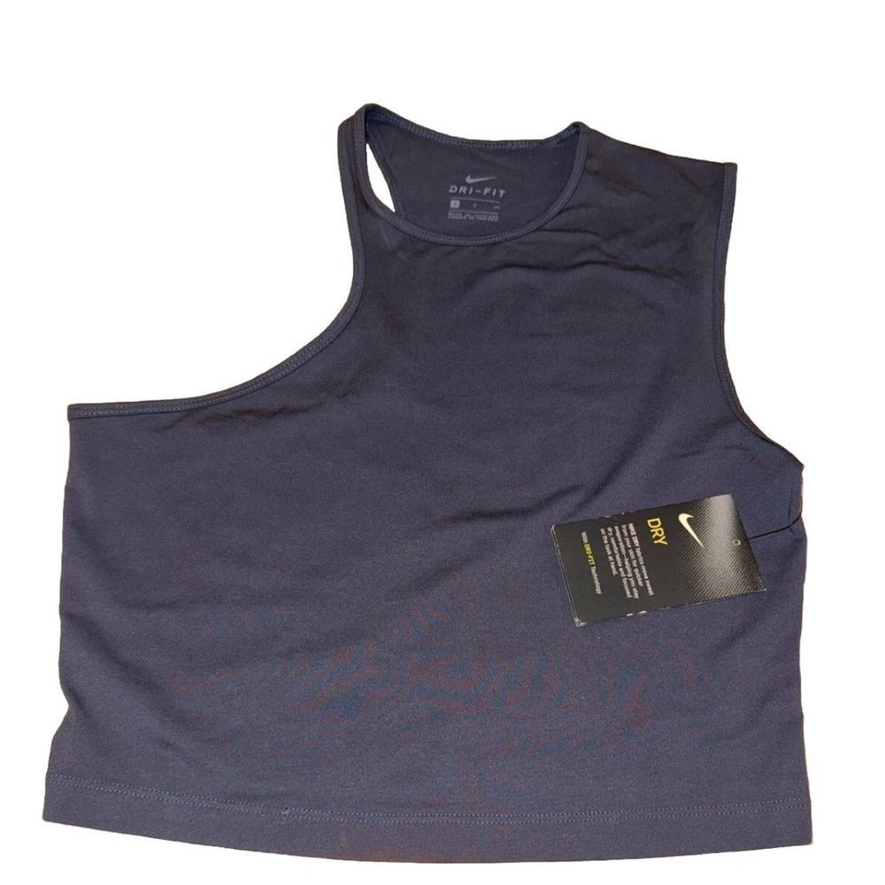 Nike Training Women's Asymmetrical Crop Tank Top Dri Fit, Purple NWOT